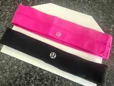 Lot of 2  Lululemon Black and Pink Headbands Unisex One Size Mens Ladies
