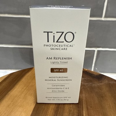 TIZO  Photoceutical  AM Replenish  SPF 40 1.75 oz.  Lightly Tinted  w/ Cerimides