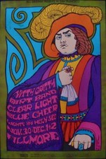 NITTY GRITTY DIRT BG 95 FILLMORE concert poster card and ticket 1967 BILL GRAHAM