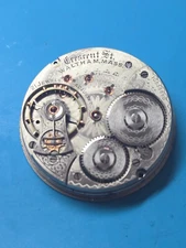 VINTAGE 18 SIZE WALTHAM MODEL 1892 21 JEWEL CRESCENT ST POCKET WATCH PARTS