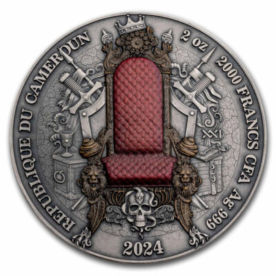 銀貨　２オンス　カメルーン　２０２４ 2024 Cameroon Experience the Future with AI 2 oz Silver
