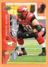Spencer Wilson 2017 Upper Deck CFL all-star card Calgary Stampeders  Cgy Colts