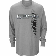 FORD TRUCK F150 TIRE TRACK DESIGN GREY LONG SLEEVE TEE SHIRT NEW LOGO