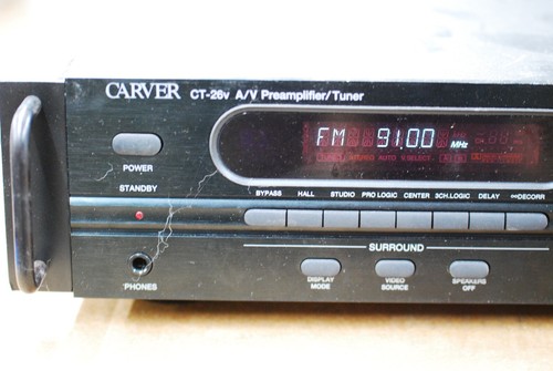 Carver CT 26V AV Preamplifier/Tuner Powers Up No signal Pass AS IS for parts - Picture 2 of 6