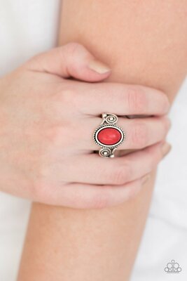 Paparazzi Ring- Cactus Creek- Red Crackle