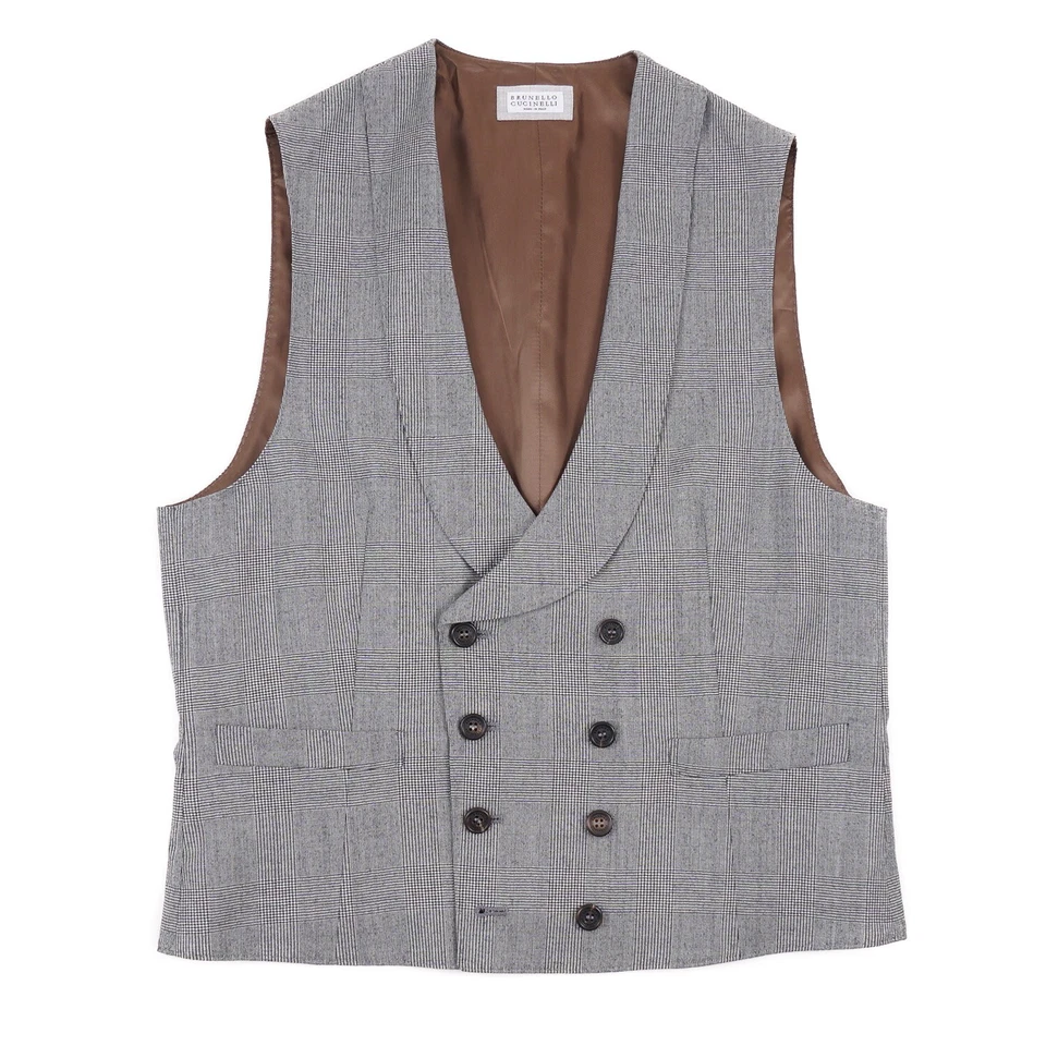 Esmoquin Brunello Cucinelli 3 piezas ligero franela lana 40R (UE 50) NUEVO CON ETIQUETAS Foto 3 de 4