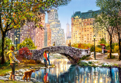 Castorland Evening Walk Through Central Park 1000 Piece Jigsaw Puzzle
