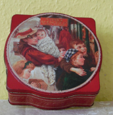 Vintage 1992 Marks & Spenser M&S Penny Bazaar Shortbread Keks Kuchen Dose.