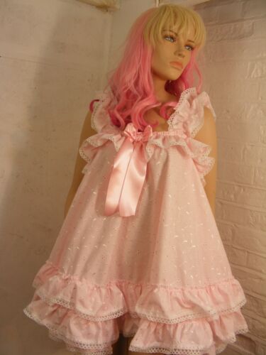 adult baby sissy DDLG dress broderie anglais lo0lita nighty fancy dress - Picture 3 of 4