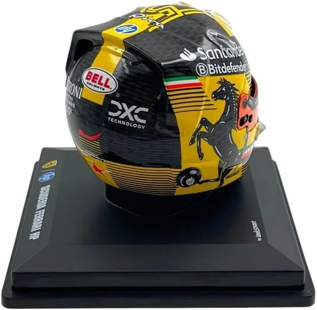 Looksmart Ferrari F1 Carlos Sainz 2024 Italian Grand Prix 1/5 Scale Helmet Black - Image 3 of 4