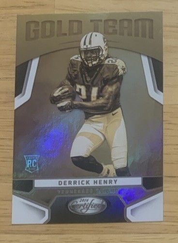 Derrick Henry Rookie RC Titans 2016 Panini Certified Gold Team #12 - Imagen 1 de 2