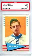 1961 Fleer Baseball All-Time Great SET BREAK   #83    PSA 9 Big Ed Walsh