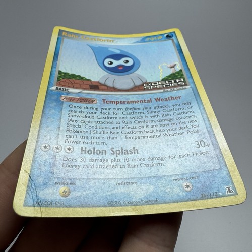 Rain Castform 26/113 Stamped Ex Species Delta Card Pokemon Tongue English - Picture 5 of 6
