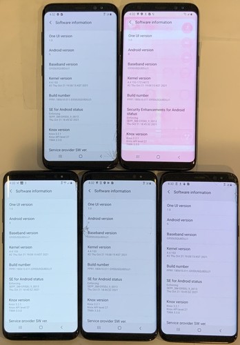 FIVE SAMSUNG GALAXY S8 SM-G950U 64GB GSM UNLOCKED ANDROID SMARTPHONES FOR REPAIR - Afbeelding 4 van 8