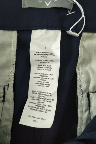 CALLAWAY GOLF Women's Pull On Navy Golf Shorts Blue UPF 50 UK 12 - Picture 7 of 8
