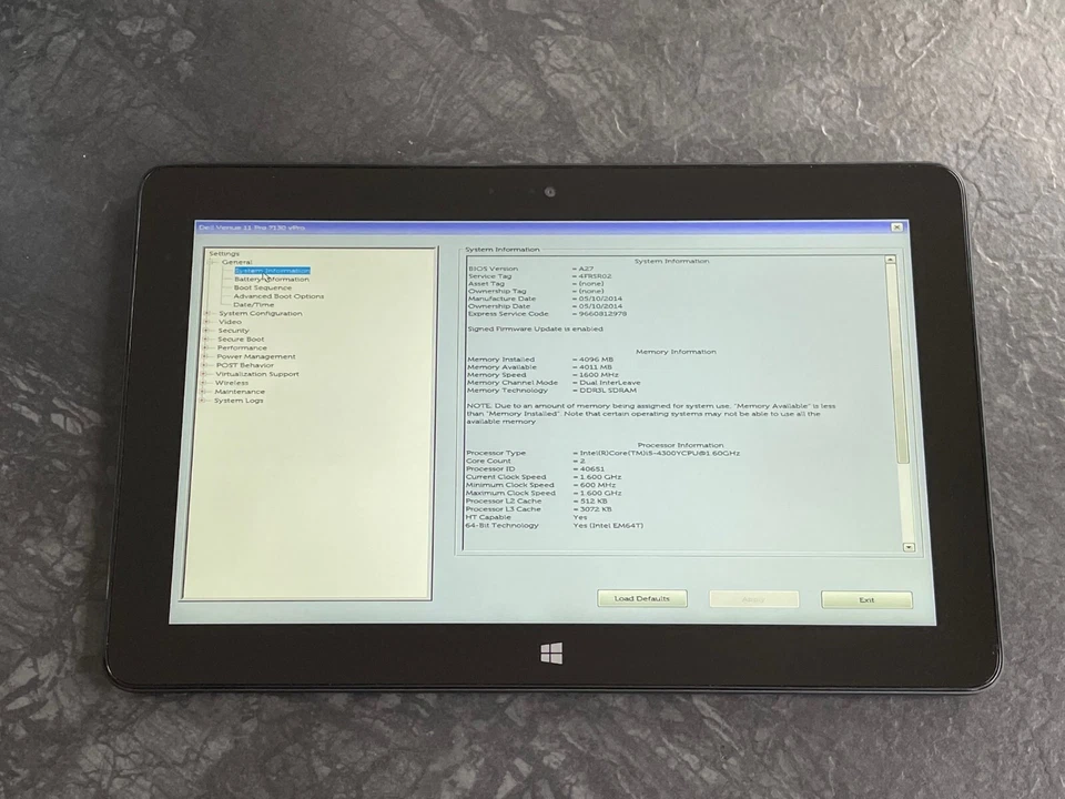 Dell Venue 11 Pro 7130 Core i5 4300Y FHD 1920x1080 4GB RAM 120GB W10 WLAN - Bild 3 von 3