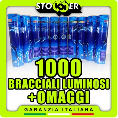 1000 BRACCIALETTI LUMINOSI STARLIGHT FLUORESCENTI BRACCIALI DISCOTECA FLUO DJ