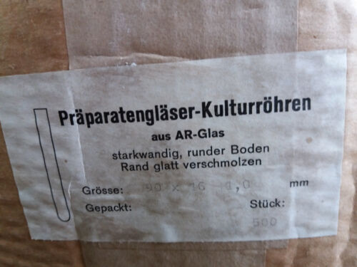 Präparatengläser Kulturröhrchen AR-Glas 90mm lang x16mm starkwandig 50Stück. - Bild 2 von 3