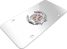 New Cadillac 3d Chrome Logo On Mirror Chrome License Plate Official Licensed New Cadillac 3d Chrome Logo On Mirror Chrome License Plate Official Licensed