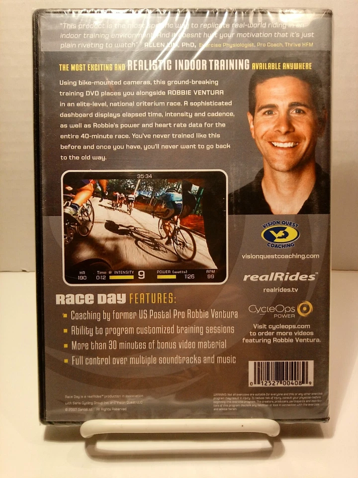 RACE DAY w/Robbie Ventura Real Rides,Vision Quest Coaching Training-DVD 2007-NEW - Image 2 of 2