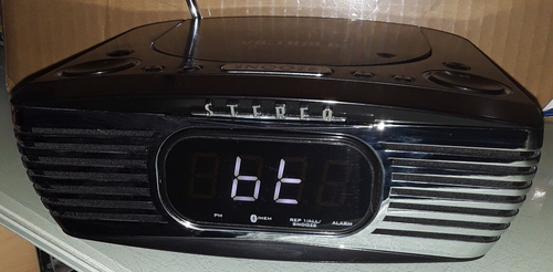 RADIO RELOJ BLUETOOTH VICTROLA AM/FM REPRODUCTOR DE CD # V50-250 - Imagen 3 de 11