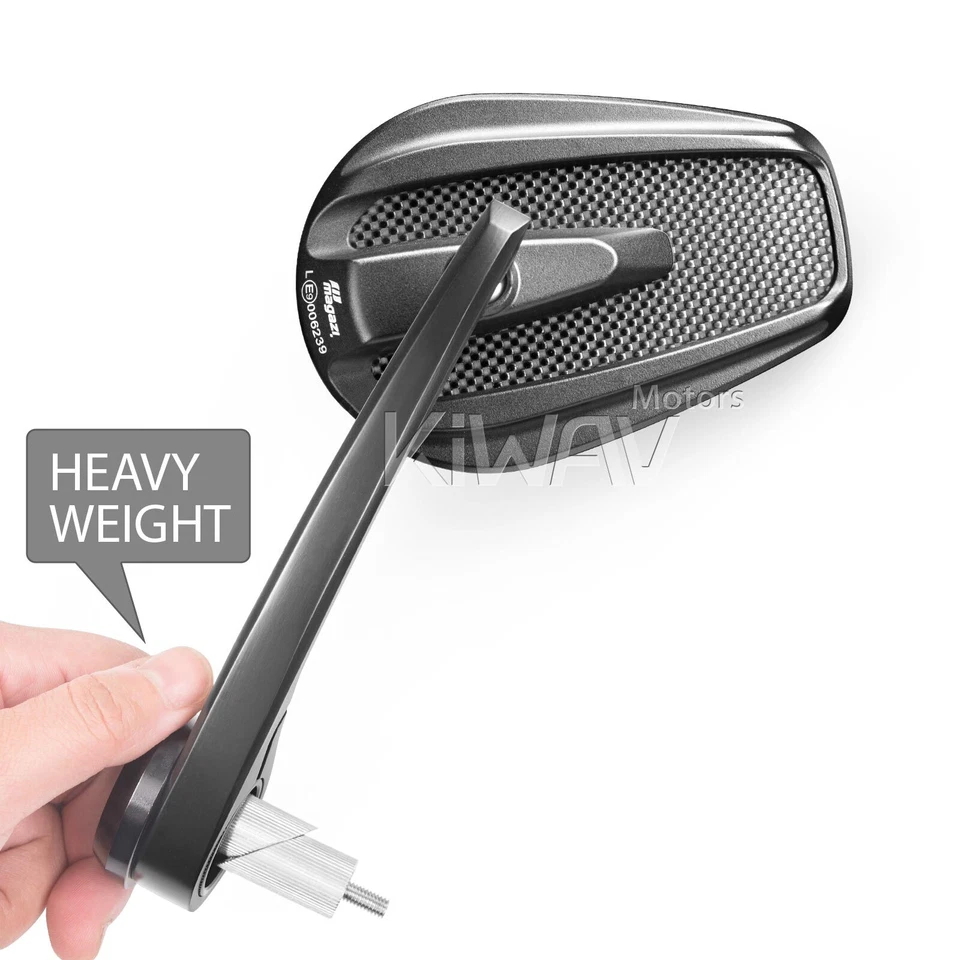 For hollow bar end mirrors black Mamba carbon heavy weight ID14-24mm fits Suzuki — 第 3/4 张图片