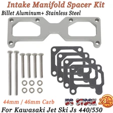 For Kawasaki 44/ 46mm Carb Intake Manifold Spacer Kit JS440 JS550 Jet Ski 550 SX