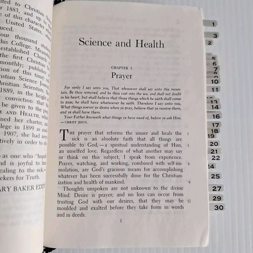 1934 Christian Science & Health Key To Scriptures Mary Baker Eddy Metal Tabs HC - Picture 17 of 21