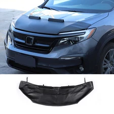 Fits 2015-2022 Honda Pilot Hood Bonnet Pu Leather Air Bug Deflector Stone Shield