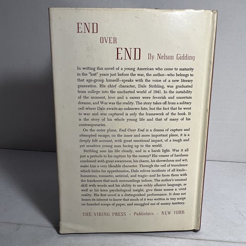 1946 END OVER END: Nelson Gidding, Hardcover, Dust Jacket, First Edition, VGC! - Imagen 13 de 24