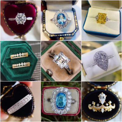Charm Cubic Zircon Women Wedding 925 Silver Plated,Gold Plated Ring Gift Sz 6-10
