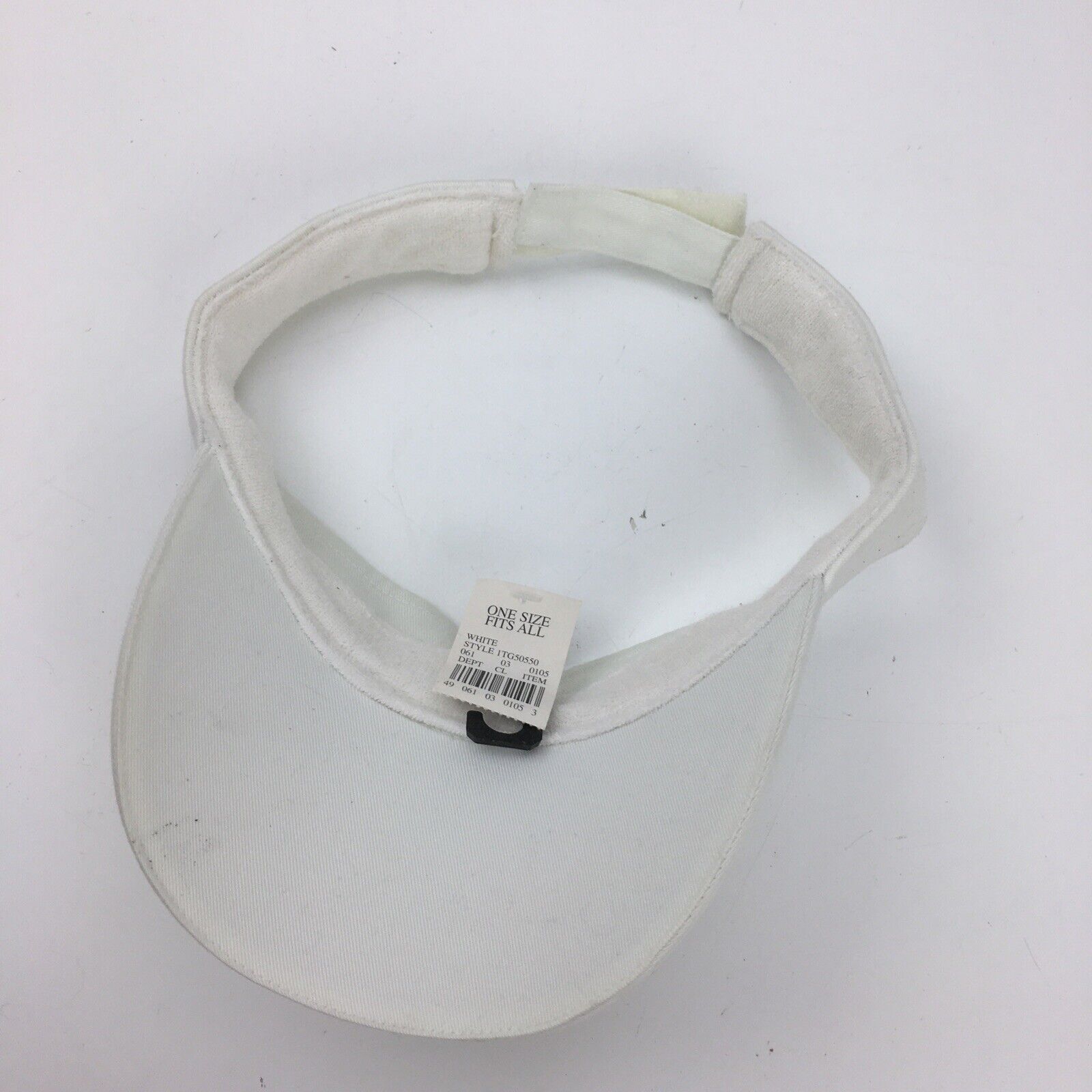 Blank White Visor Cap Hat Adjustable - image 3