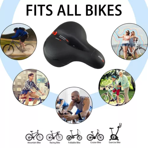 Extra breiter Big Bum Fahrradsattel Sitz Gelkissen sportlich weich Komfortpolster - Bild 12 von 15