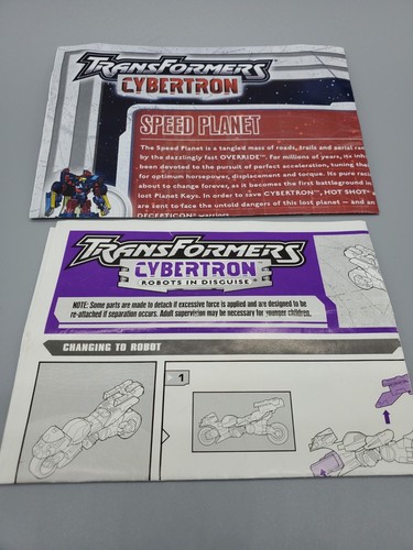 Transformers Cybertron Ransack Instructions and planet map, mint condition