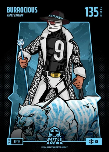 Bo Jackson Battle Arena Burrocious BF-19 Joe Burrow Ice Battlefoil
