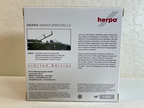 HERPA WINGS 552370 LUFTWAFFE TORNADO IDS JABOG 32 MASSSTAB DRUCKGUSS - Bild 7 von 8