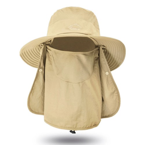 Outdoor Hiking Fishing Hat Summer Sun Protection Wide Brim Boonie Shade 50+ UPF - Picture 21 of 27