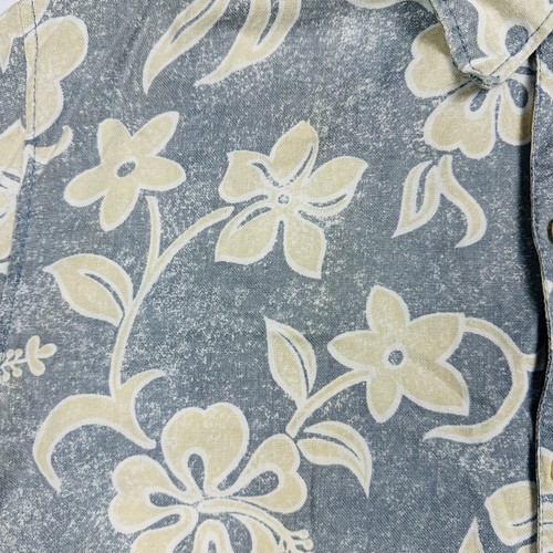 Vintage Billabong Short Sleeve Hawaiian Floral B/Up Shirt Size XL Grey Surf Wear - Picture 7 of 10