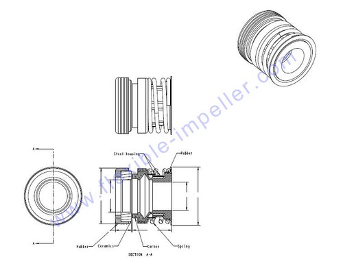 Onan Mechanical Seal Sherwood 22117 for Pumps G1006 G1008 G1010 - Picture 2 of 4