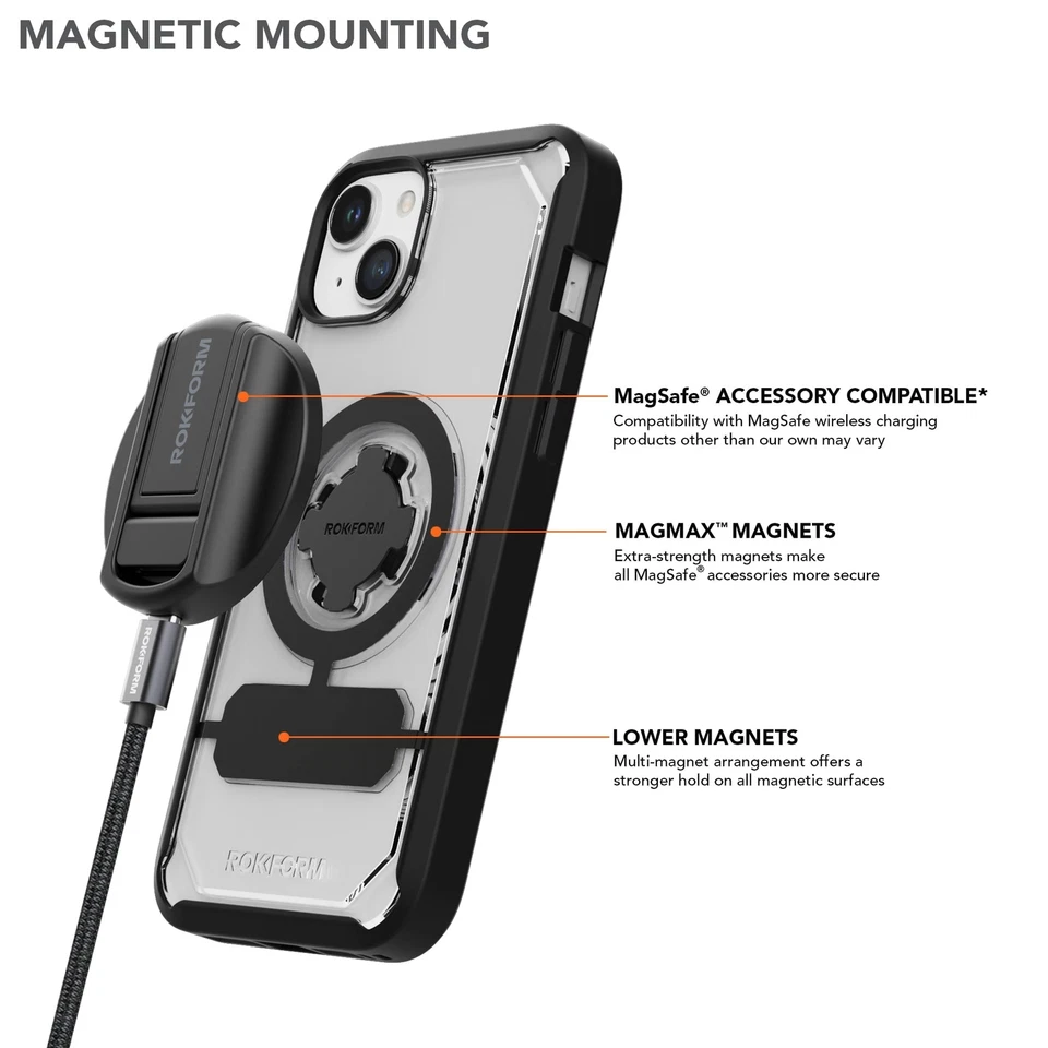 Rokform Crystal Case For Apple iPhone 15 Plus - MagSafe & Wireless Charging - Image 3 of 4