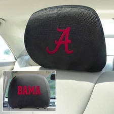NCAA Alabama Crimson Tide Headrest Cover Double Side Embroidered Pair Fanmats