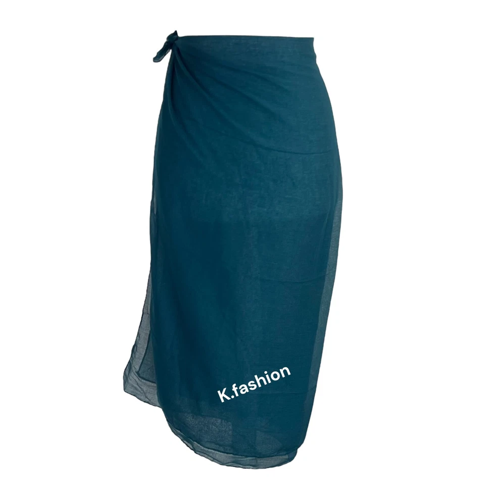 NEW LADIES BEACH DRESS WRAP SARONG BIKINI COVER UP SWIMWEAR KAFTAN UK - Image 3 of 4