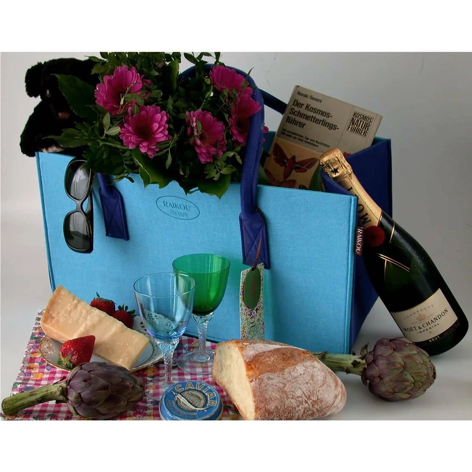 XXL Einkaufstasche Filz Shopper Tragetasche Schultertasche Groß Umhängetasche - Bild 3 von 4