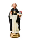 POLYCHROMED PLASTER SAINT THOMAS AQUINAS PRIESTS ALTAR STATUE FIGURINE