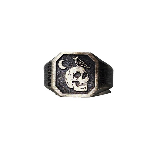 Crazy Pig Psycho Killer Skull Ring Silver SV925 Size 14.5 Men's