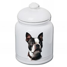 Boston Terrier Ceramic Treat Jar
