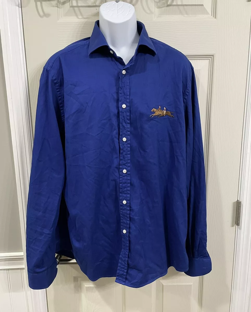 Vintage Polo Ralph Lauren Purple Label Button Down Shirt Blue