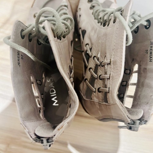 Midas Womens Shoes Open Toe Bootie Sandals Size 37 AU 6.5 Lace Up - Picture 6 of 11