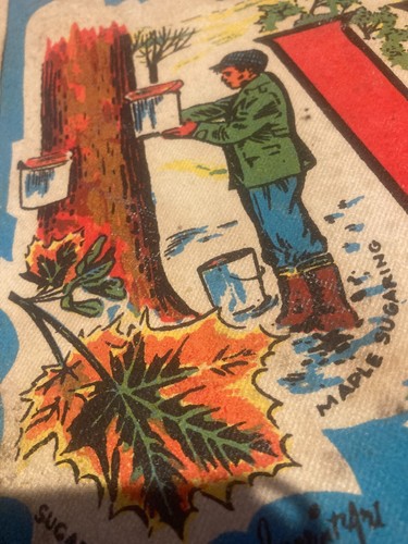 Vintage PENNANT VERMONT Maple Sugaring BENNINGTON BATTLE MONUMENT Quechee Gorge - Picture 2 of 8