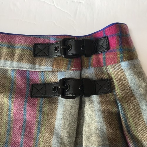 Johnny b Boden Skirt Girls 13 14 Plaid Wool Pleated Preppy School Academia Wrap - Picture 2 of 16